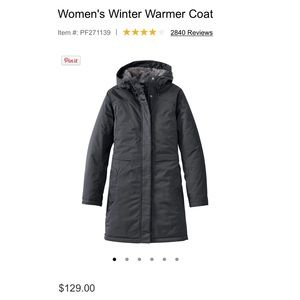 LL Bean Winter Warmer Coat